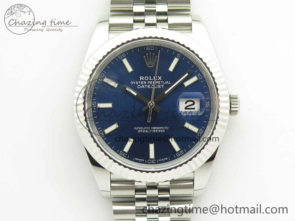 TopPick DateJust 41 126334 ARF 1:1 Best Edition 904L Steel Blue Dial on Jubilee Bracelet A 3254