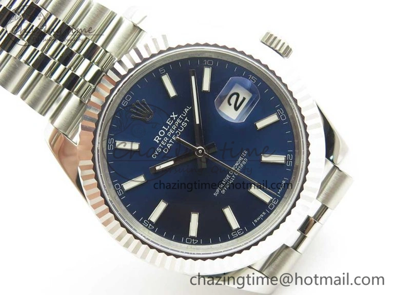 TopPick DateJust 41 126334 ARF 1:1 Best Edition 904L Steel Blue Dial on Jubilee Bracelet A 3254
