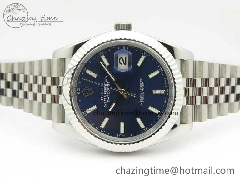 TopPick DateJust 41 126334 ARF 1:1 Best Edition 904L Steel Blue Dial on Jubilee Bracelet A 3254
