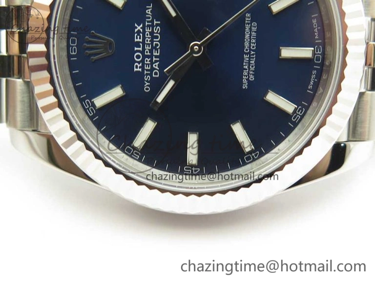 TopPick DateJust 41 126334 ARF 1:1 Best Edition 904L Steel Blue Dial on Jubilee Bracelet A 3254