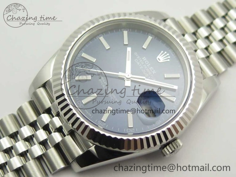 TopPick DateJust 41 126334 ARF 1:1 Best Edition 904L Steel Blue Dial on Jubilee Bracelet A 3254