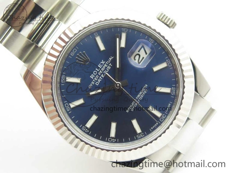 DateJust 41 126334 ARF 1:1 Best Edition 904L Steel Blue Dial on Oyster Bracelet A Thermal 3316