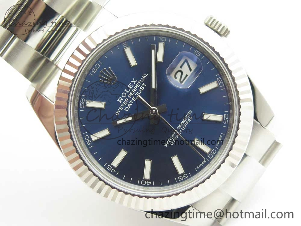 DateJust 41 126334 ARF 1:1 Best Edition 904L Steel Blue Dial on Oyster Bracelet A Thermal 3316
