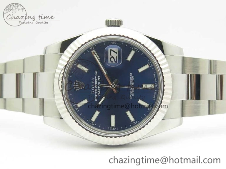 DateJust 41 126334 ARF 1:1 Best Edition 904L Steel Blue Dial on Oyster Bracelet A Thermal 3316