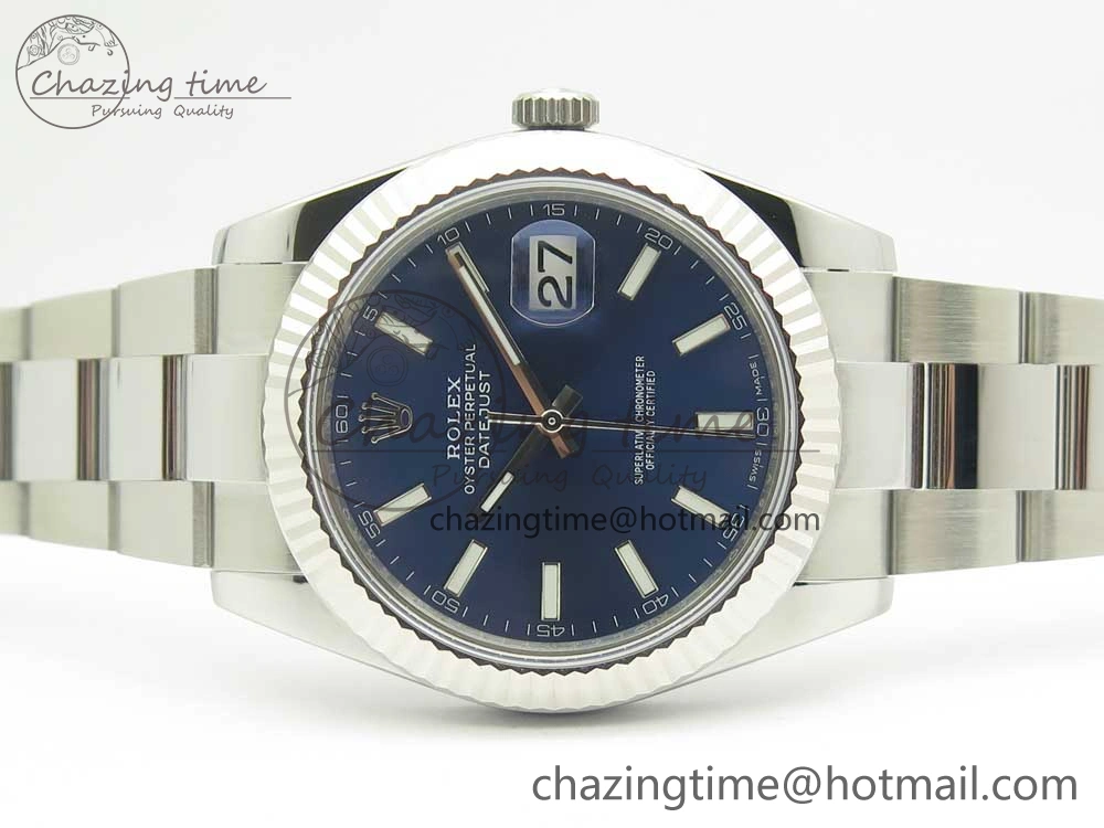 DateJust 41 126334 ARF 1:1 Best Edition 904L Steel Blue Dial on Oyster Bracelet A Thermal 3316