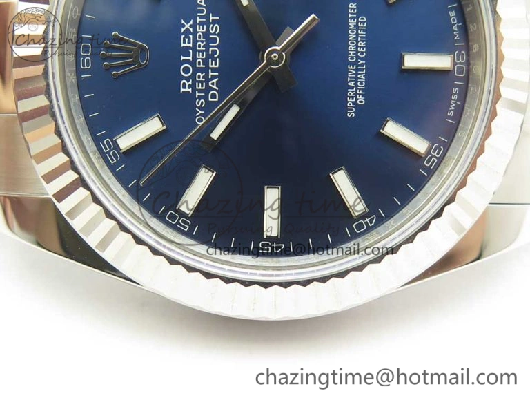 DateJust 41 126334 ARF 1:1 Best Edition 904L Steel Blue Dial on Oyster Bracelet A Thermal 3316