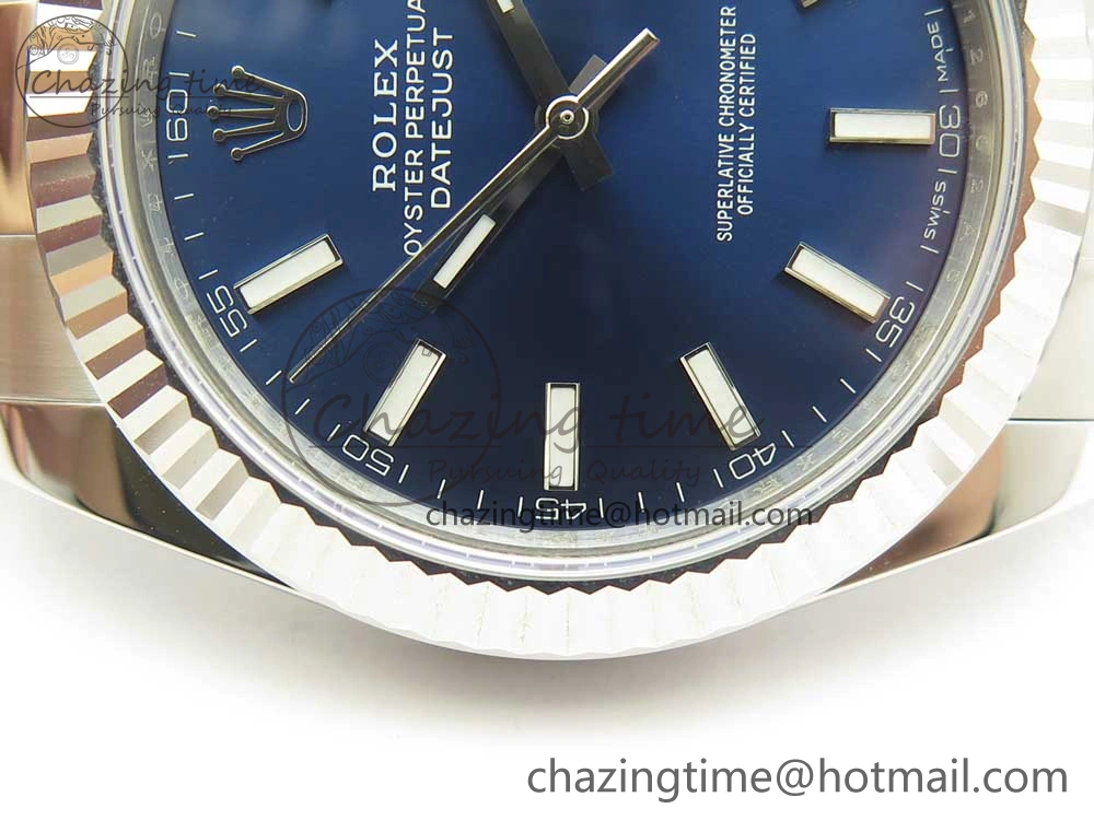 DateJust 41 126334 ARF 1:1 Best Edition 904L Steel Blue Dial on Oyster Bracelet A Thermal 3316