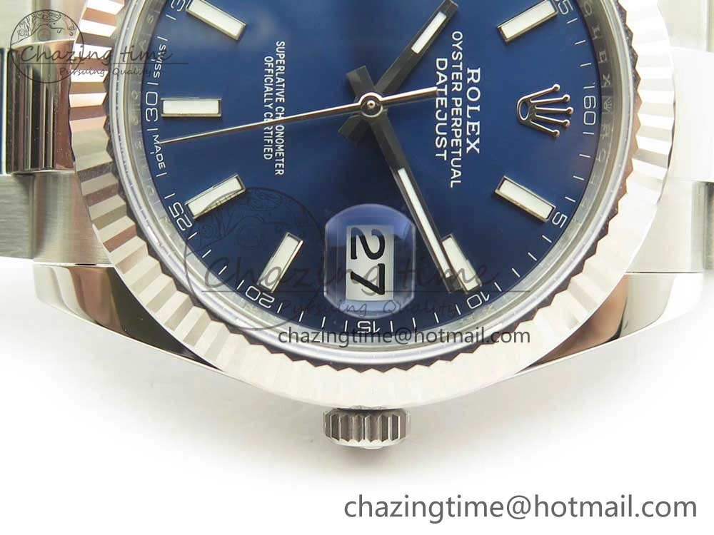 DateJust 41 126334 ARF 1:1 Best Edition 904L Steel Blue Dial on Oyster Bracelet A Thermal 3316