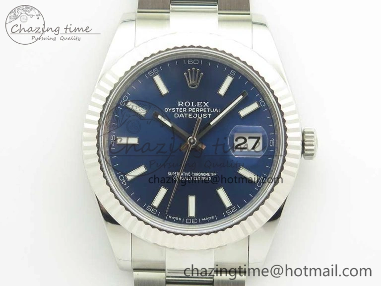 DateJust 41 126334 ARF 1:1 Best Edition 904L Steel Blue Dial on Oyster Bracelet A Thermal 3316