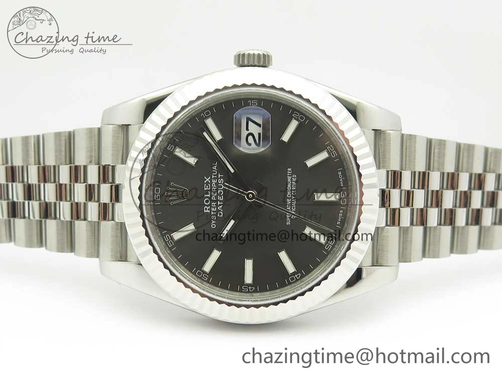Efficient DateJust 41 126334 ARF 1:1 Best Edition 904L Steel Gray Dial on Jubilee Bracelet A 3255