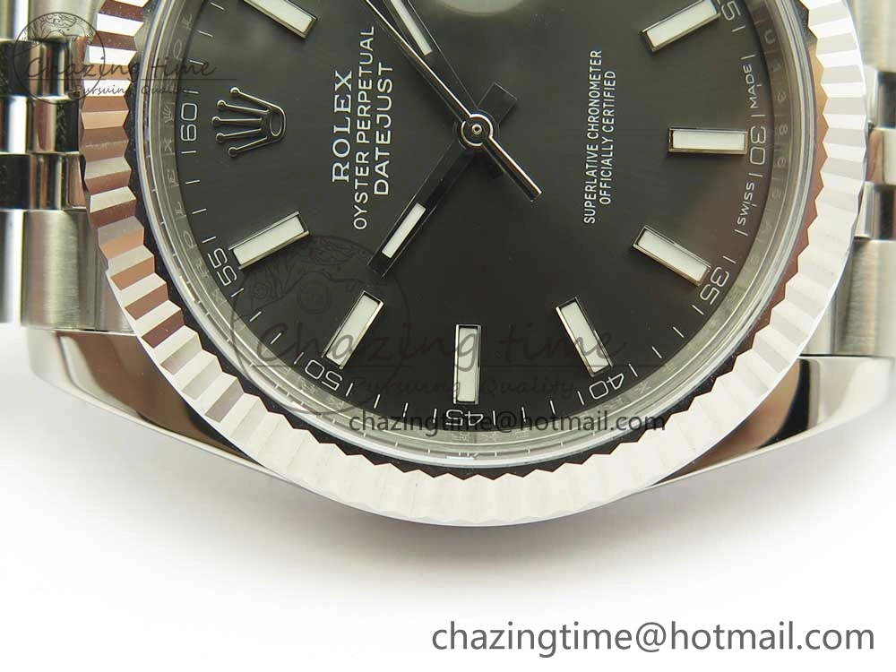 Efficient DateJust 41 126334 ARF 1:1 Best Edition 904L Steel Gray Dial on Jubilee Bracelet A 3255