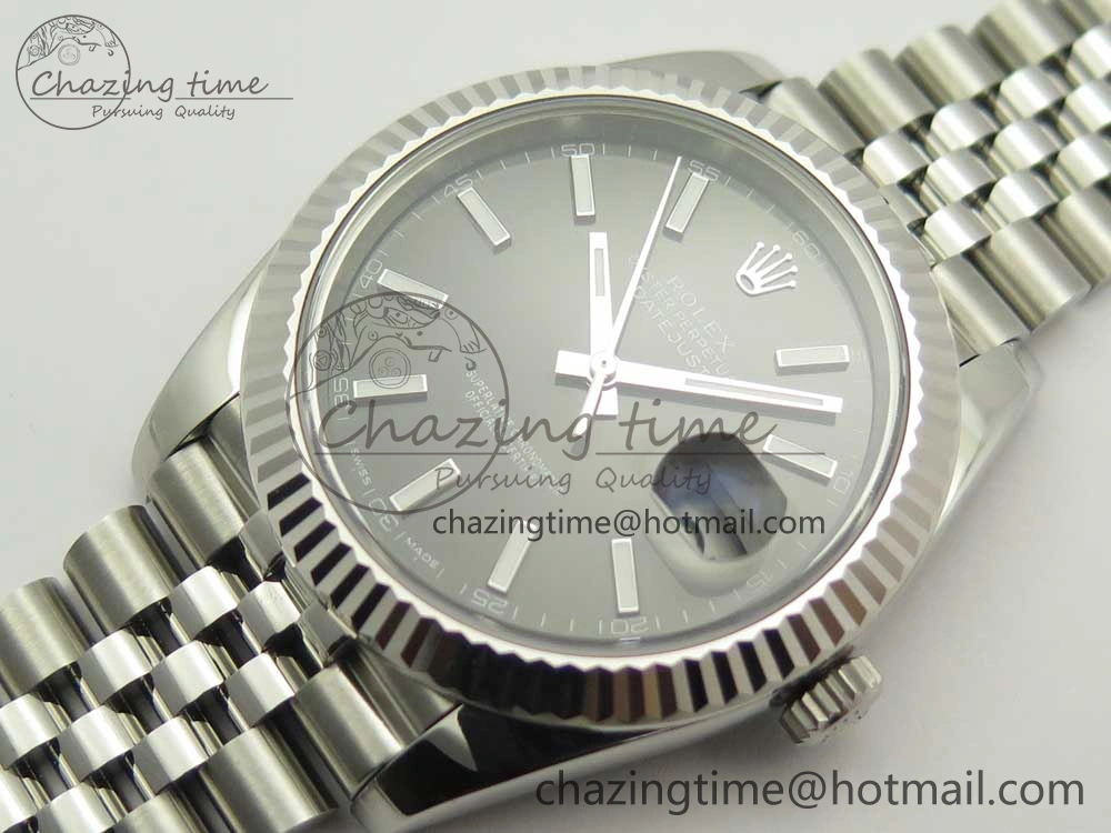 Efficient DateJust 41 126334 ARF 1:1 Best Edition 904L Steel Gray Dial on Jubilee Bracelet A 3255