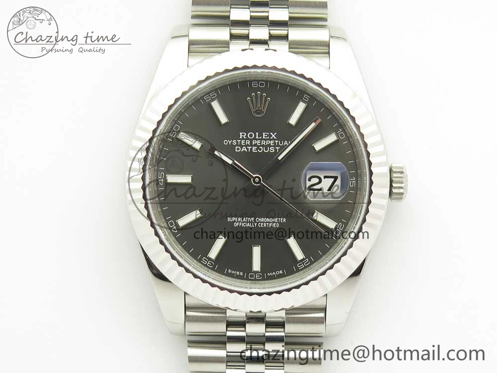Efficient DateJust 41 126334 ARF 1:1 Best Edition 904L Steel Gray Dial on Jubilee Bracelet A 3255