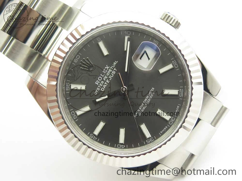 DateJust 41 126334 ARF 1:1 Best Edition 904L Steel Gray Dial on Oyster Bracelet A TechFriendly 3314