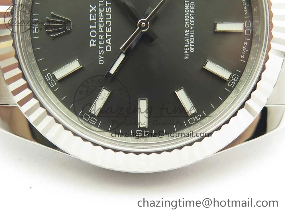 DateJust 41 126334 ARF 1:1 Best Edition 904L Steel Gray Dial on Oyster Bracelet A TechFriendly 3314