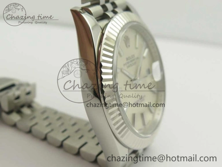 Sleek DateJust 41 126334 ARF 1:1 Best Edition 904L Steel Silver Dial on Jubilee Bracelet A 3251