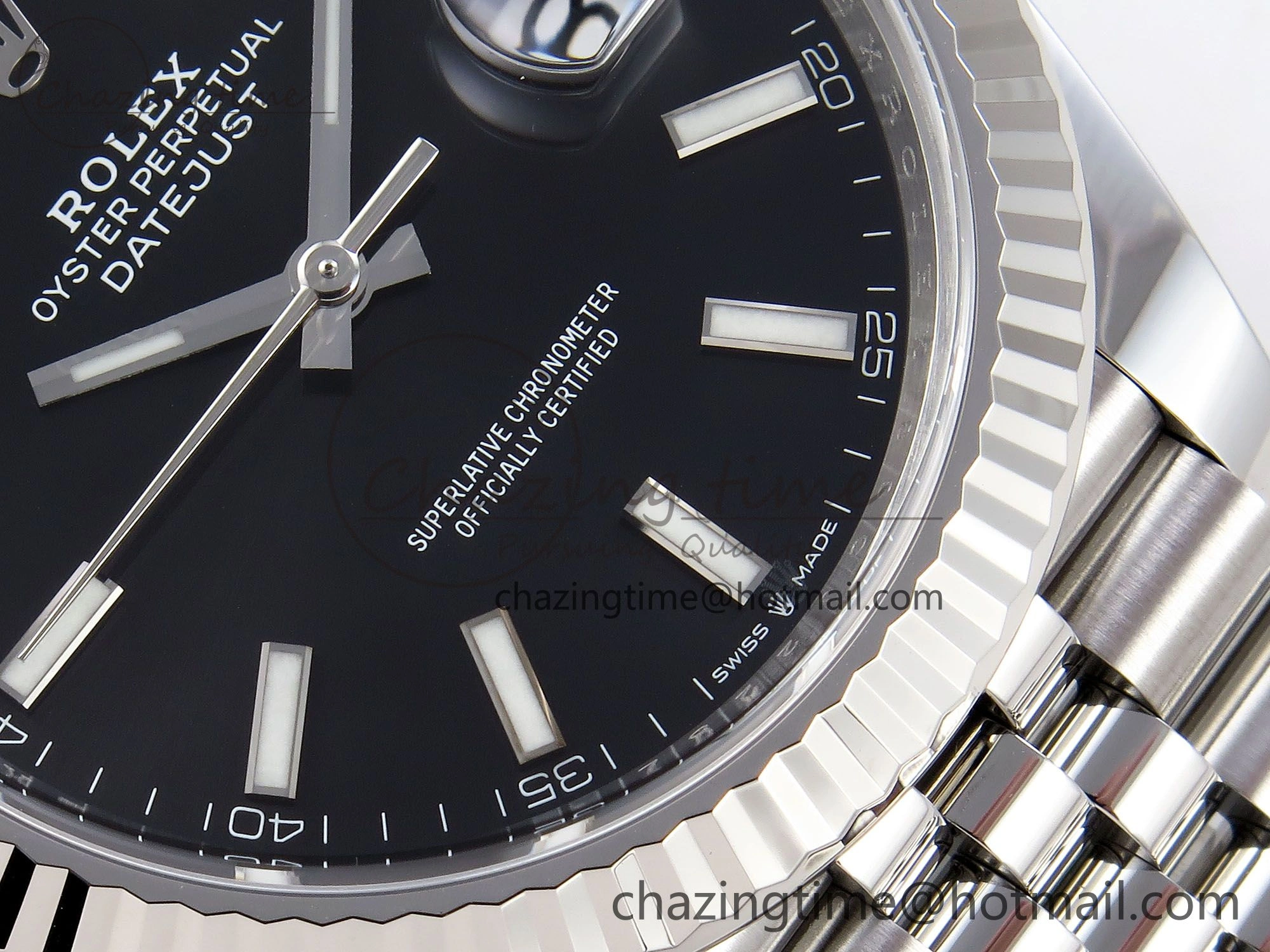 Breathable DateJust 41 126334 C+F 1:1 Best Edition 904L Steel Black Dial on SS Jubilee Bracelet VR 1387