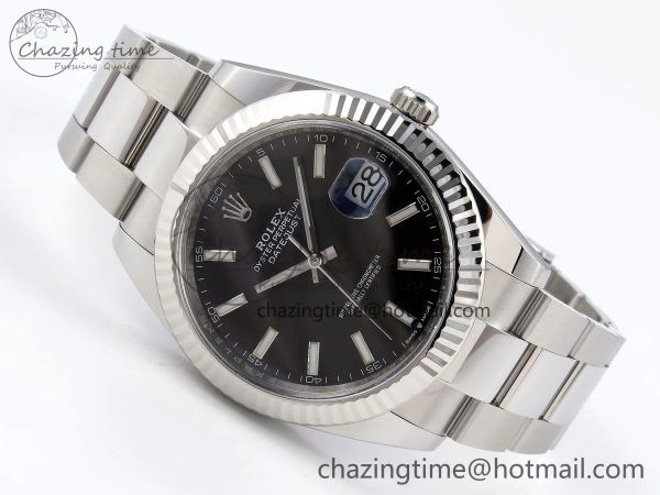 DateJust 41 126334 C+F 1:1 Best Edition 904L Steel Black Dial on SS Oyster Bracelet VR WaterResistant 1396
