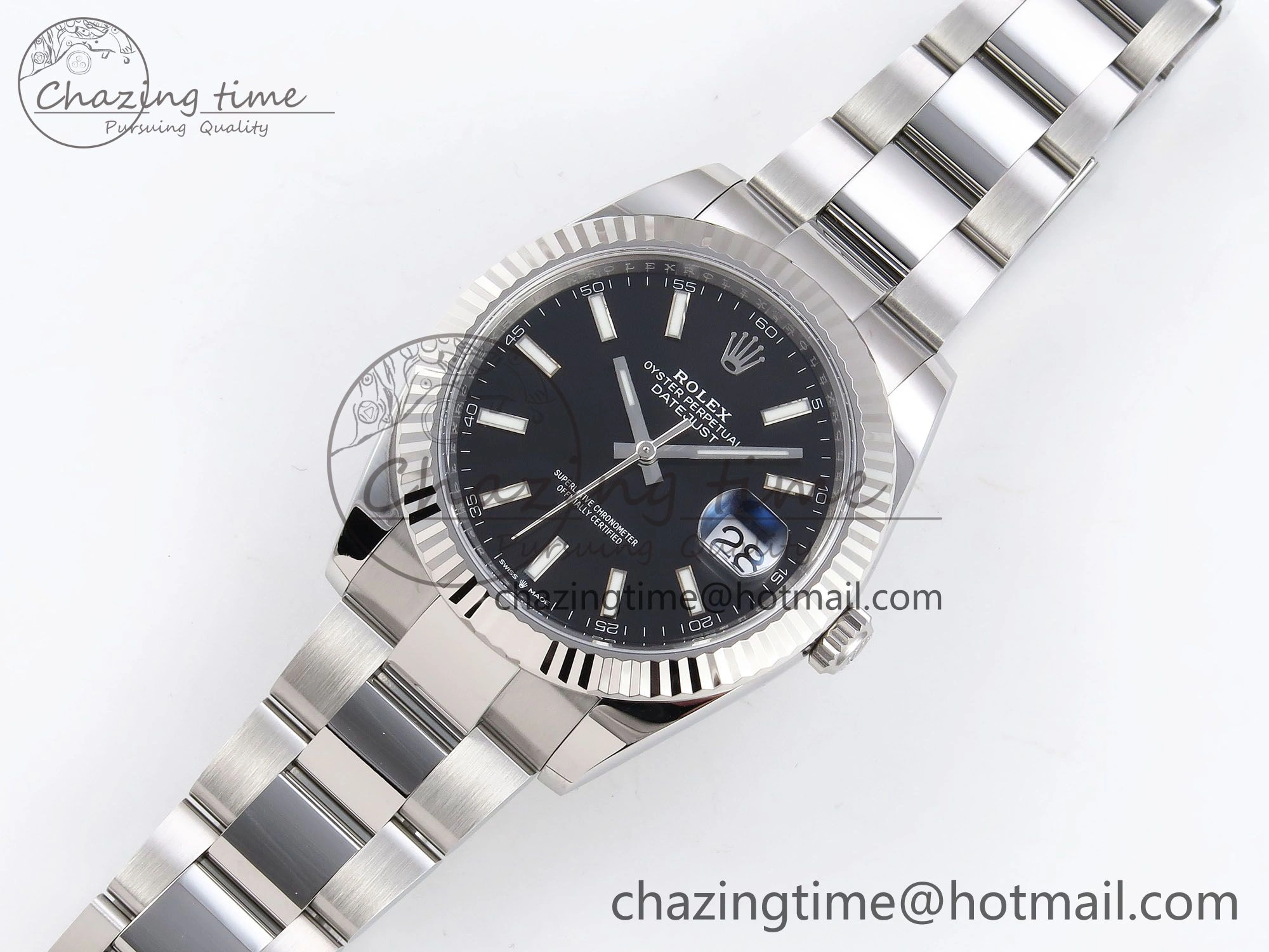 DateJust 41 126334 C+F 1:1 Best Edition 904L Steel Black Dial on SS Oyster Bracelet VR WaterResistant 1396