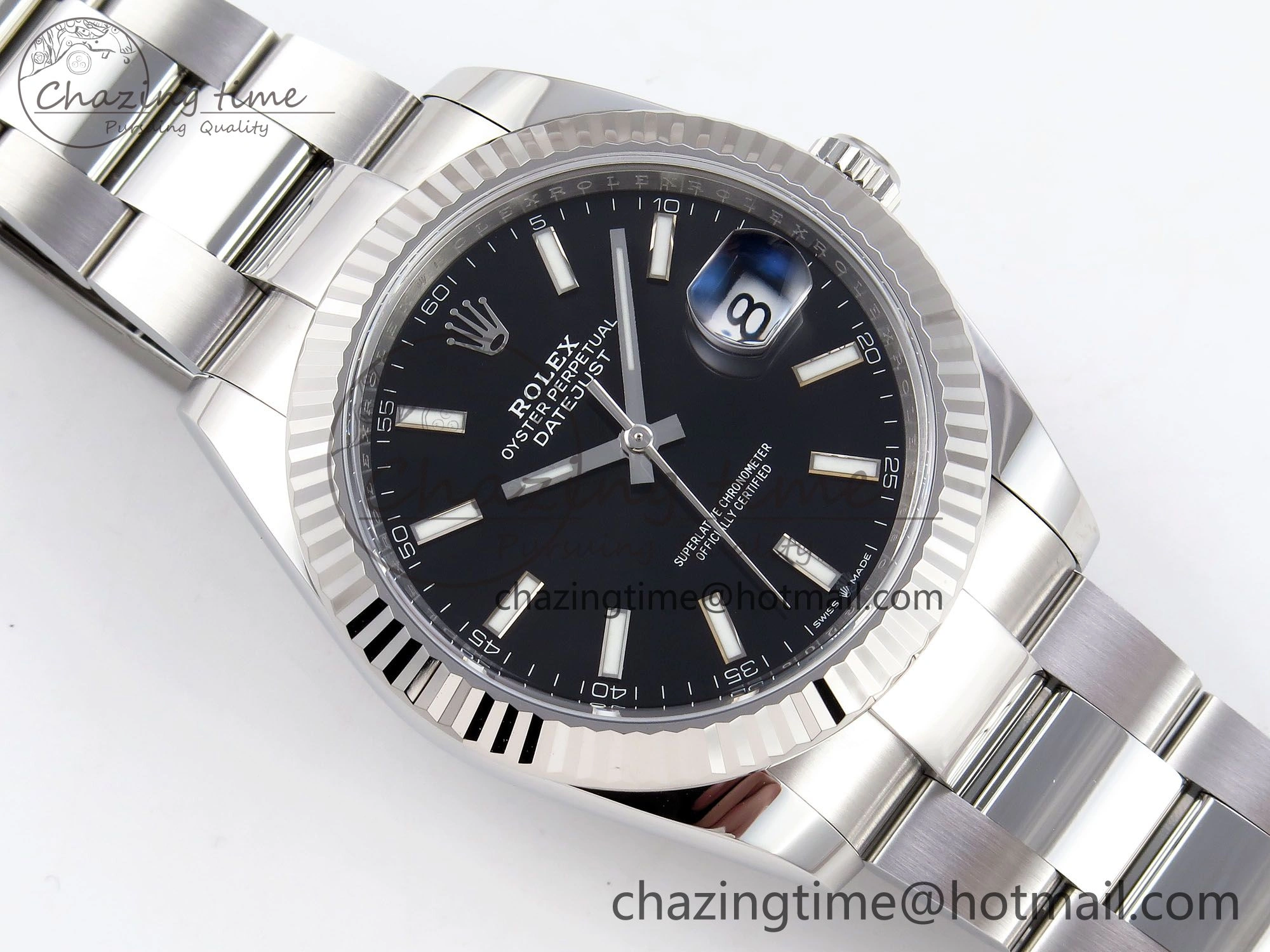 DateJust 41 126334 C+F 1:1 Best Edition 904L Steel Black Dial on SS Oyster Bracelet VR WaterResistant 1396