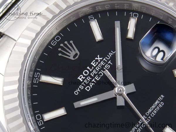 DateJust 41 126334 C+F 1:1 Best Edition 904L Steel Black Dial on SS Oyster Bracelet VR WaterResistant 1396