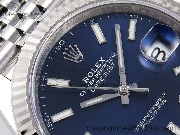 GoodFit DateJust 41 126334 C+F 1:1 Best Edition 904L Steel Blue Dial on SS Jubilee Bracelet VR 1393