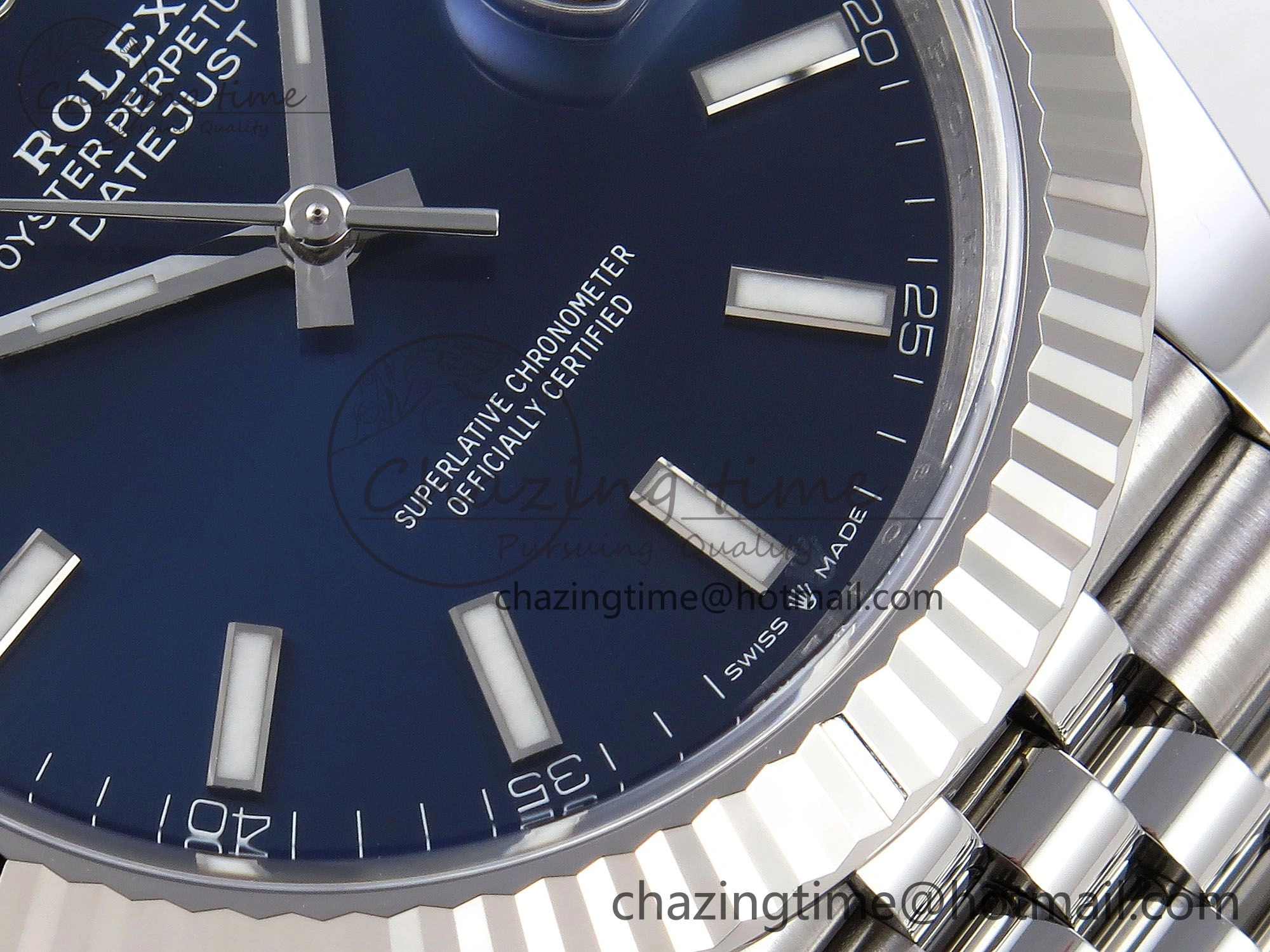 GoodFit DateJust 41 126334 C+F 1:1 Best Edition 904L Steel Blue Dial on SS Jubilee Bracelet VR 1393