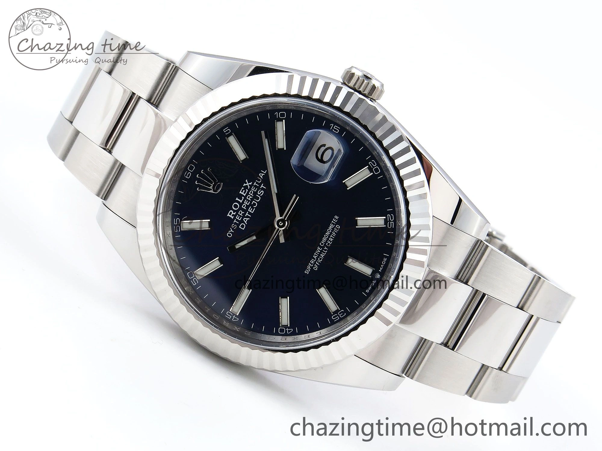 DateJust 41 126334 C+F 1:1 Best Edition 904L Steel Blue Dial on SS Oyster Bracelet VR Timeless 1403