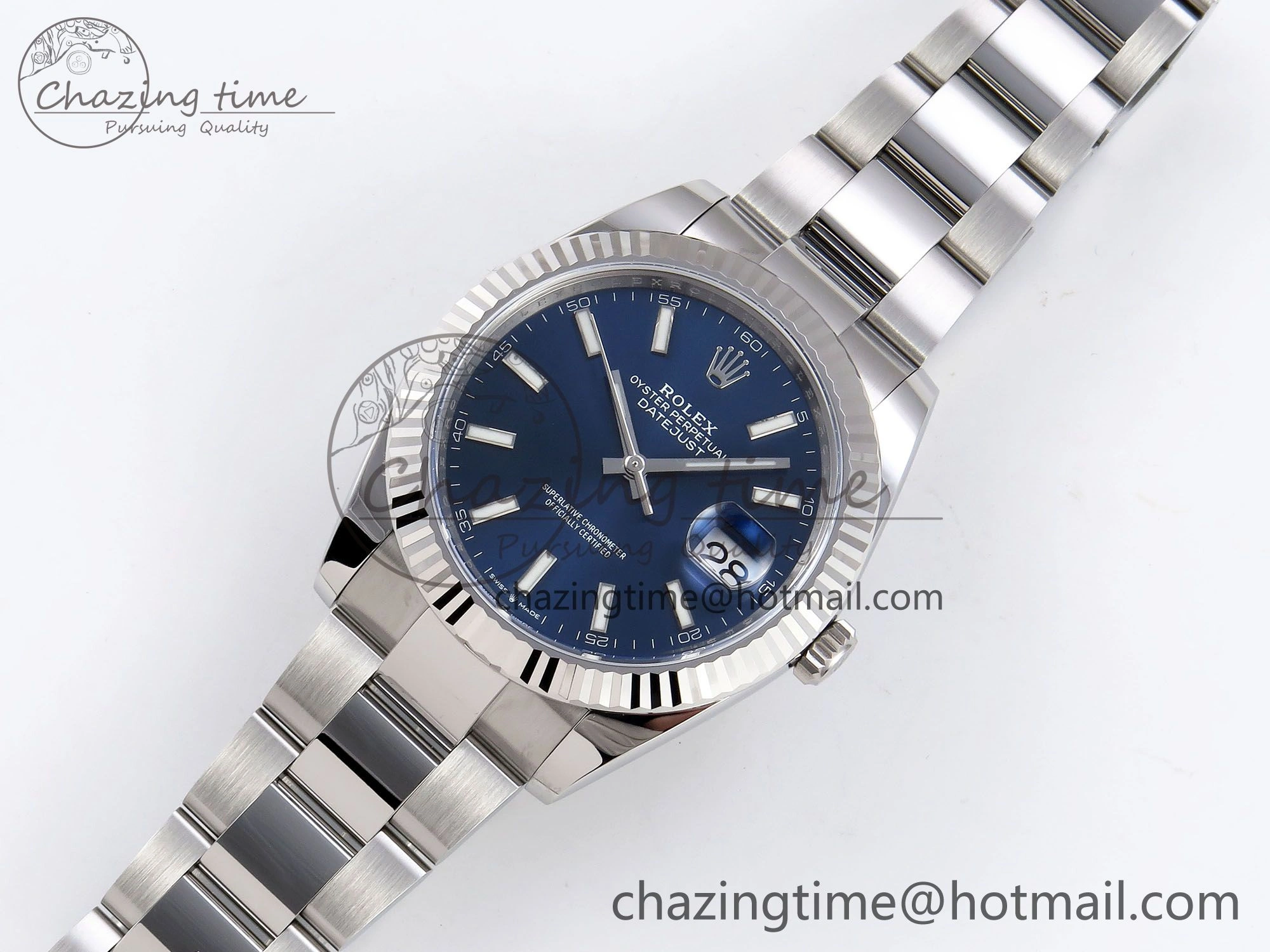 DateJust 41 126334 C+F 1:1 Best Edition 904L Steel Blue Dial on SS Oyster Bracelet VR Timeless 1403