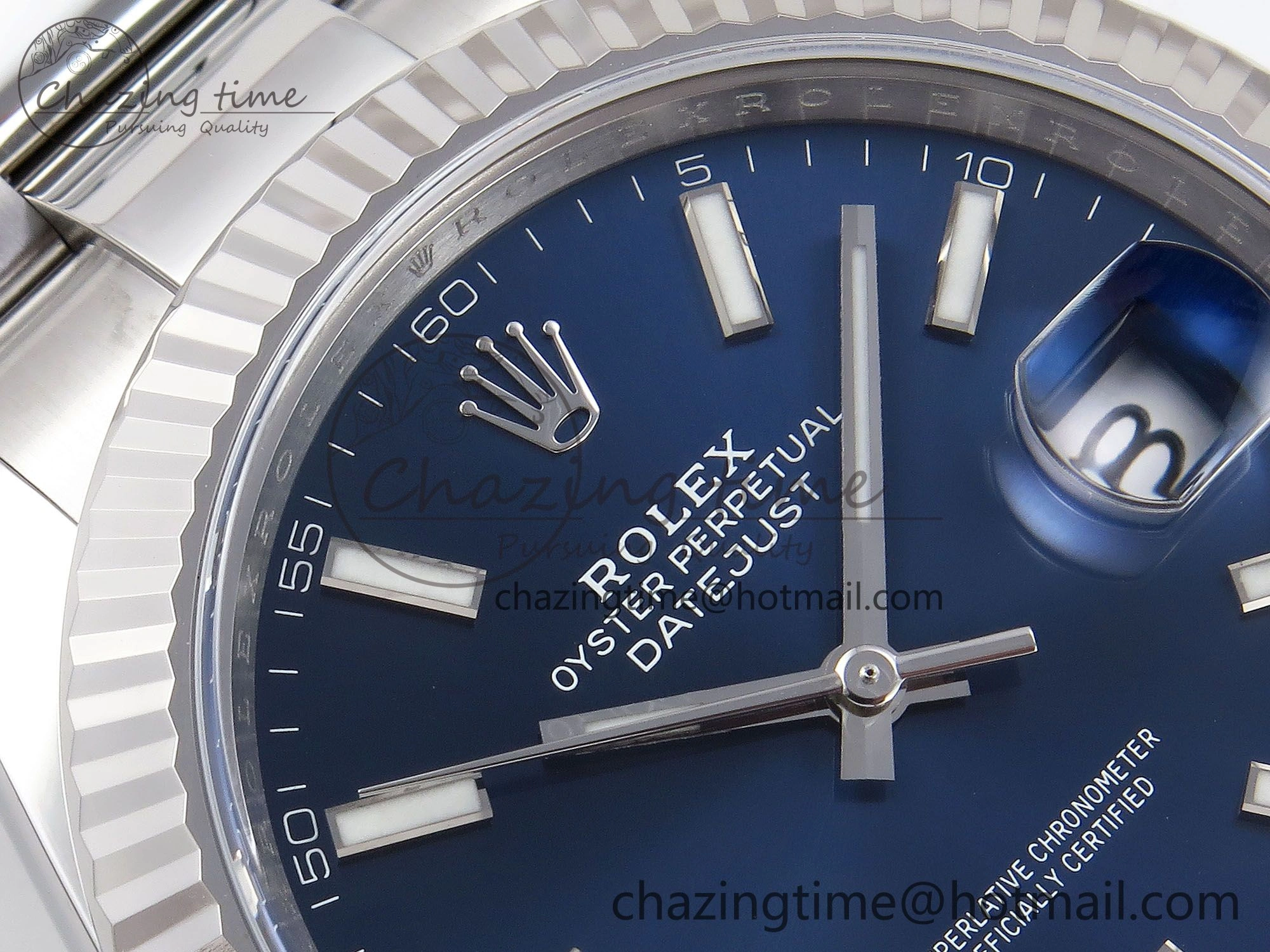 DateJust 41 126334 C+F 1:1 Best Edition 904L Steel Blue Dial on SS Oyster Bracelet VR Timeless 1403