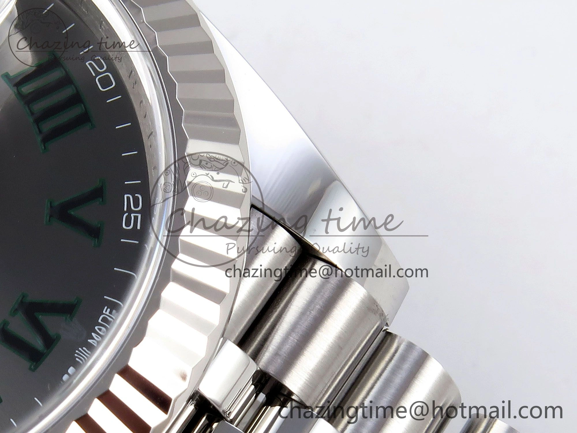 DateJust 41 126334 C+F 1:1 Best Edition 904L Steel Gray Dial Green Roman on SS Jubilee Bracelet VR FastDry 1390