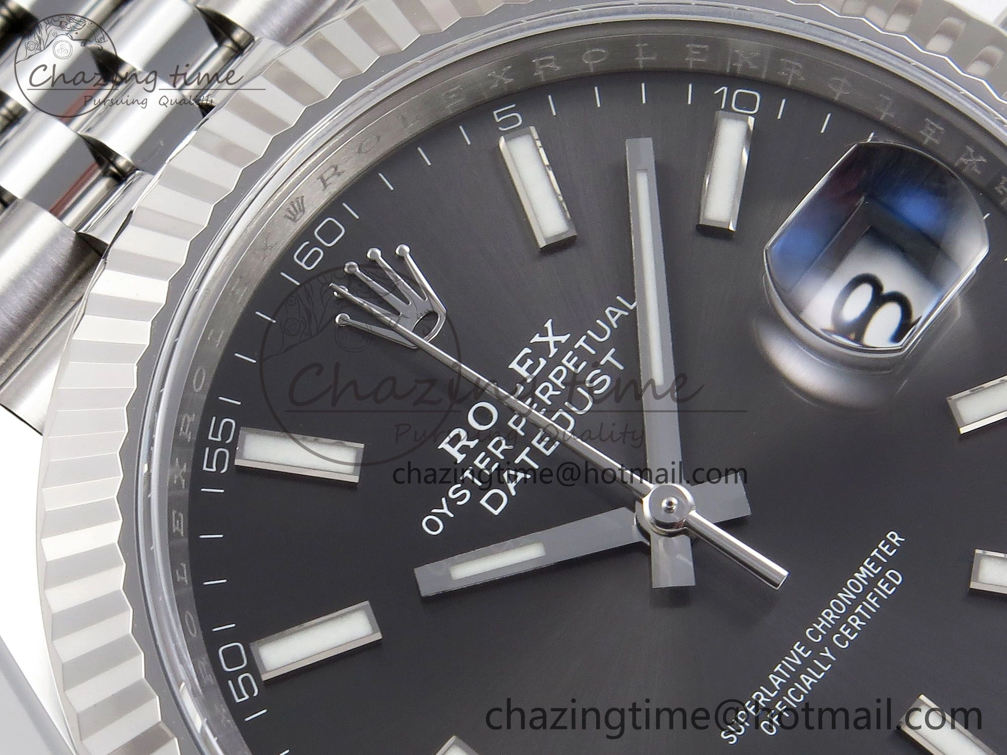 Breathable DateJust 41 126334 C+F 1:1 Best Edition 904L Steel Gray Dial on SS Jubilee Bracelet VR 1391
