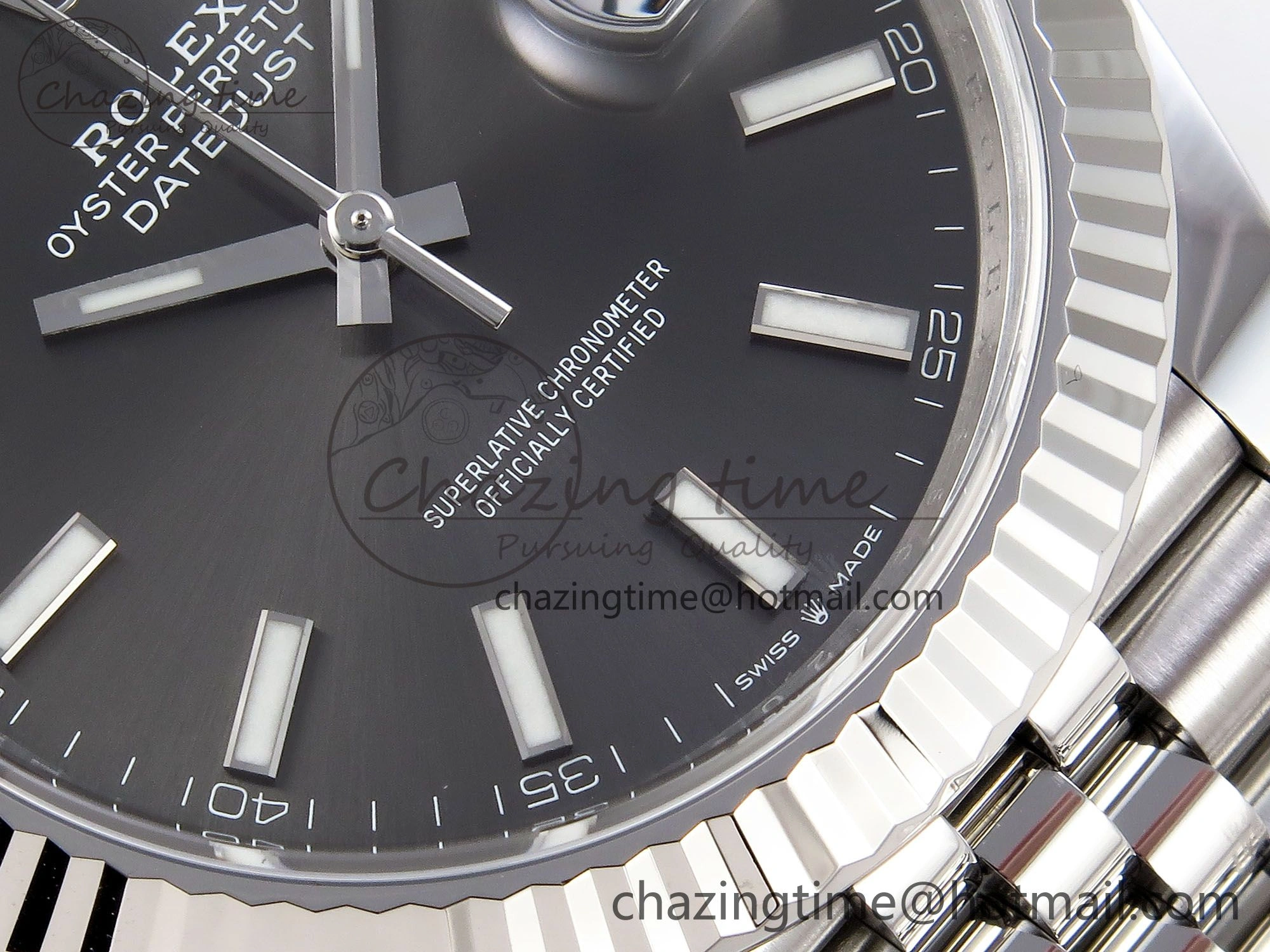 Breathable DateJust 41 126334 C+F 1:1 Best Edition 904L Steel Gray Dial on SS Jubilee Bracelet VR 1391