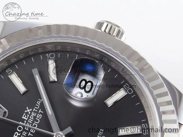 Breathable DateJust 41 126334 C+F 1:1 Best Edition 904L Steel Gray Dial on SS Jubilee Bracelet VR 1391
