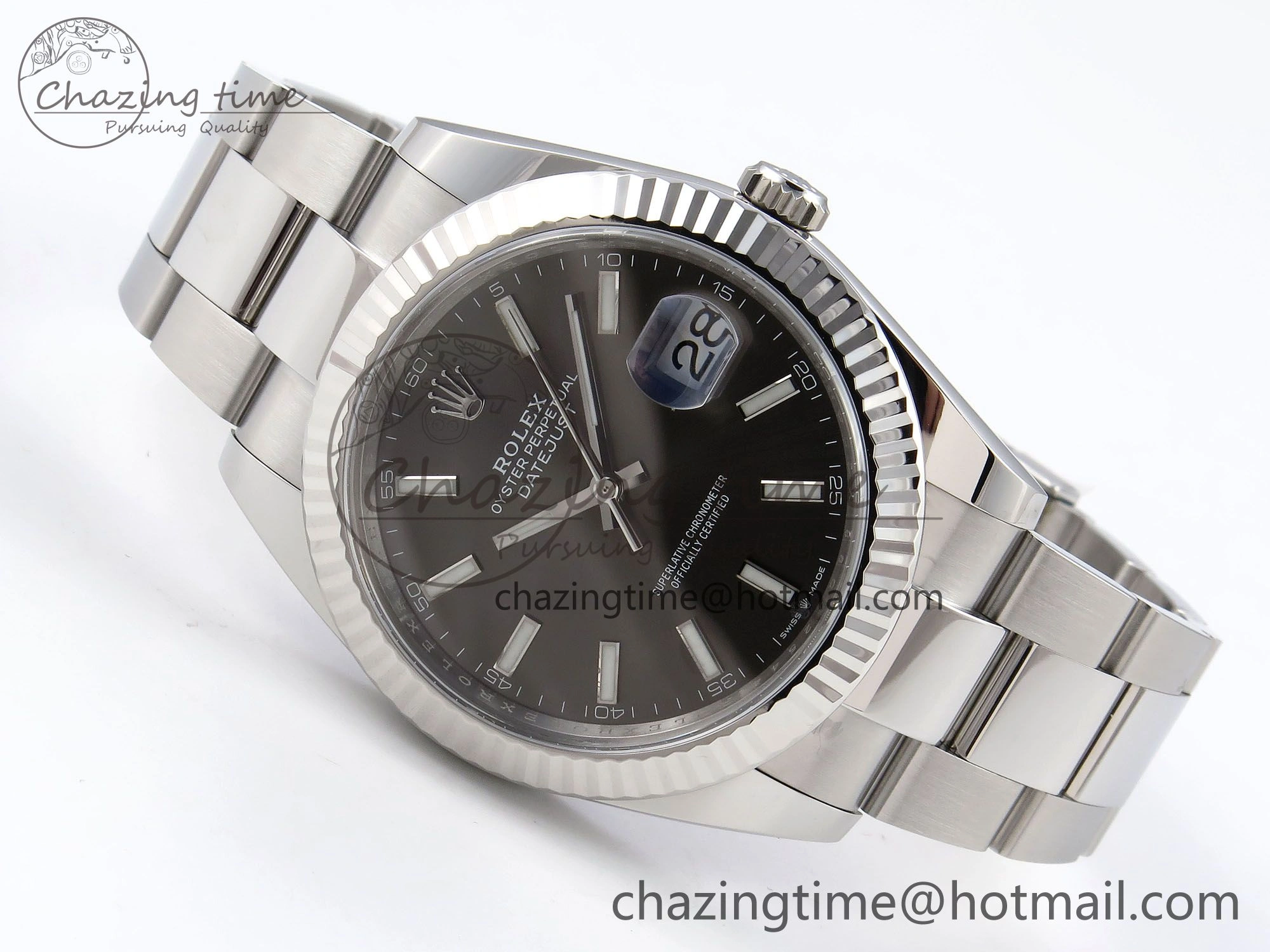 DateJust 41 126334 C+F 1:1 Best Edition 904L Steel Gray Dial on SS Oyster Bracelet VR Practical 1397