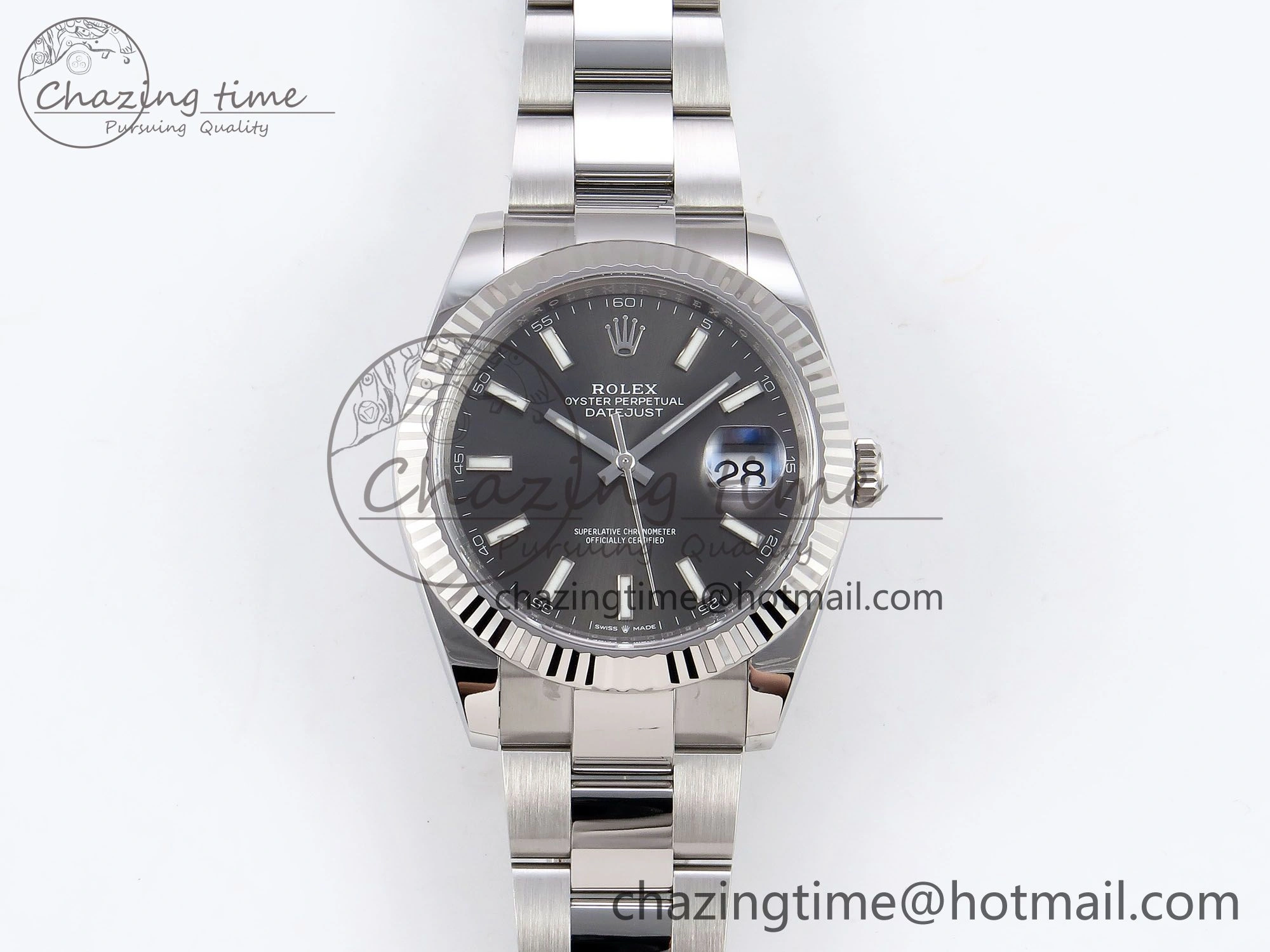 DateJust 41 126334 C+F 1:1 Best Edition 904L Steel Gray Dial on SS Oyster Bracelet VR Practical 1397