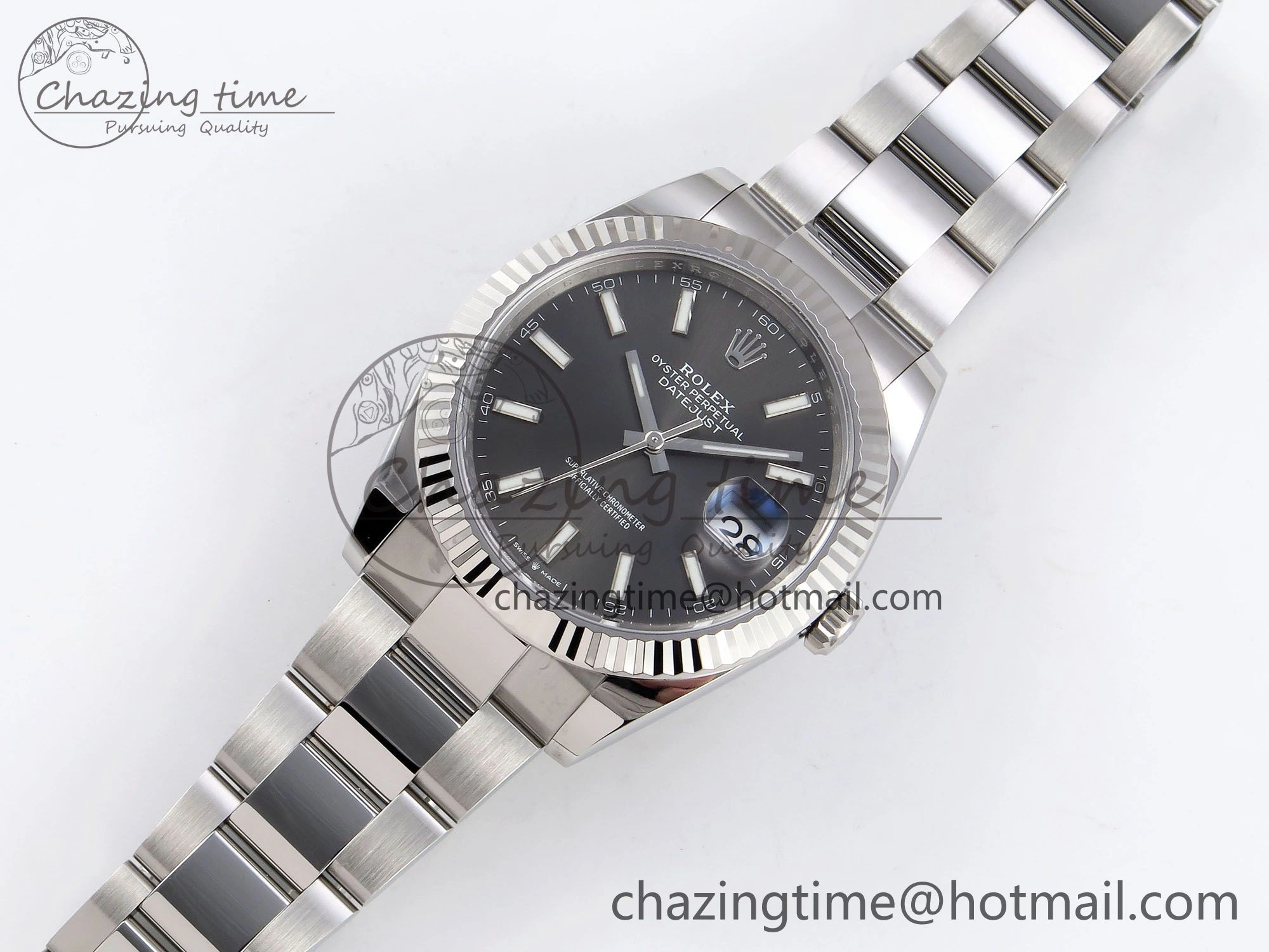 DateJust 41 126334 C+F 1:1 Best Edition 904L Steel Gray Dial on SS Oyster Bracelet VR Practical 1397