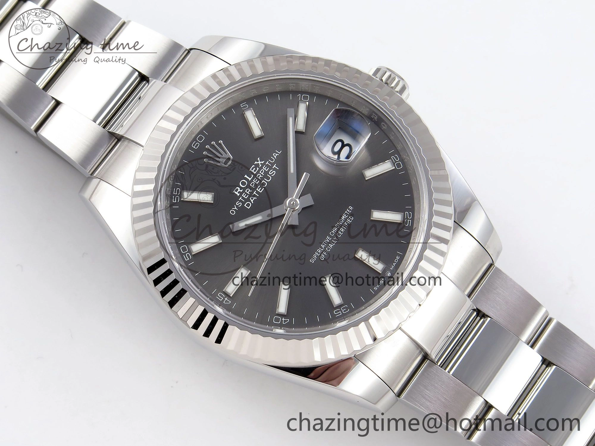 DateJust 41 126334 C+F 1:1 Best Edition 904L Steel Gray Dial on SS Oyster Bracelet VR Practical 1397