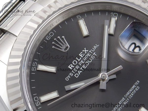 DateJust 41 126334 C+F 1:1 Best Edition 904L Steel Gray Dial on SS Oyster Bracelet VR Practical 1397
