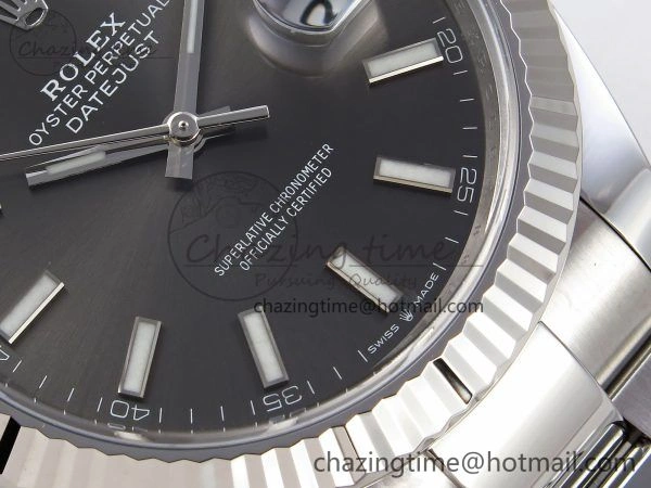 DateJust 41 126334 C+F 1:1 Best Edition 904L Steel Gray Dial on SS Oyster Bracelet VR Practical 1397