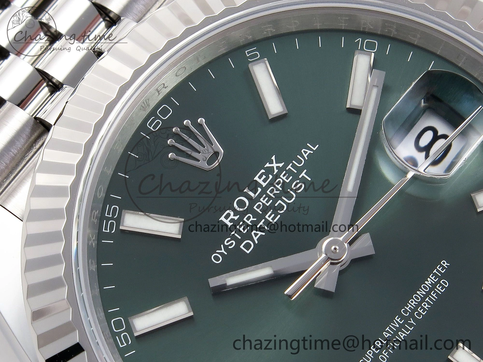 DateJust 41 126334 C+F 1:1 Best Edition 904L Steel Green Dial on SS Jubilee Bracelet VR Upgraded 1392