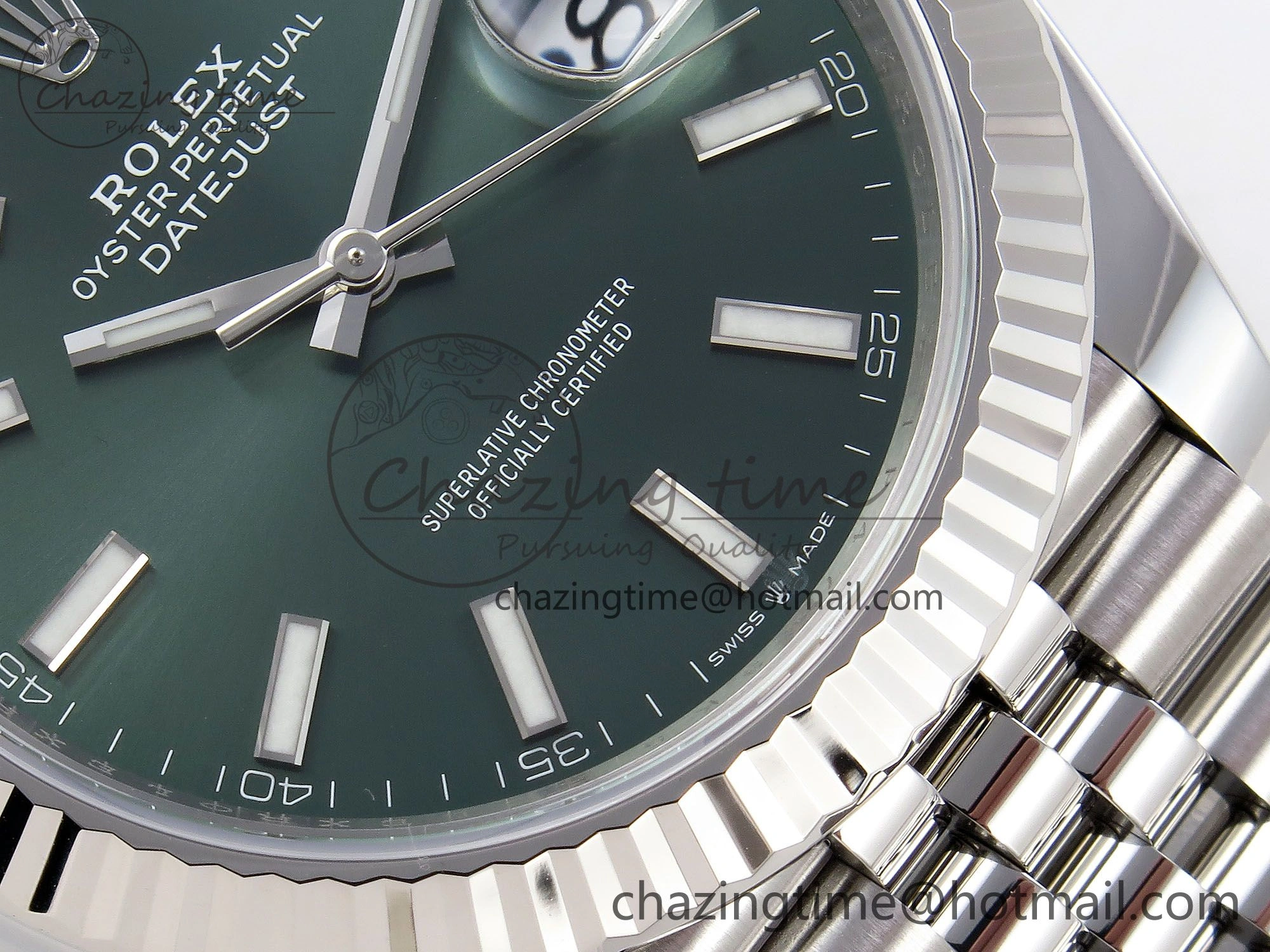 DateJust 41 126334 C+F 1:1 Best Edition 904L Steel Green Dial on SS Jubilee Bracelet VR Upgraded 1392