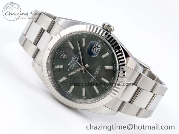RelaxedFit DateJust 41 126334 C+F 1:1 Best Edition 904L Steel Green Dial on SS Oyster Bracelet VR 1401