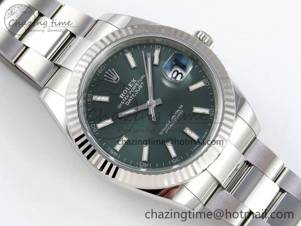 RelaxedFit DateJust 41 126334 C+F 1:1 Best Edition 904L Steel Green Dial on SS Oyster Bracelet VR 1401