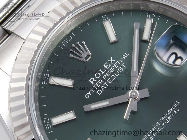 RelaxedFit DateJust 41 126334 C+F 1:1 Best Edition 904L Steel Green Dial on SS Oyster Bracelet VR 1401
