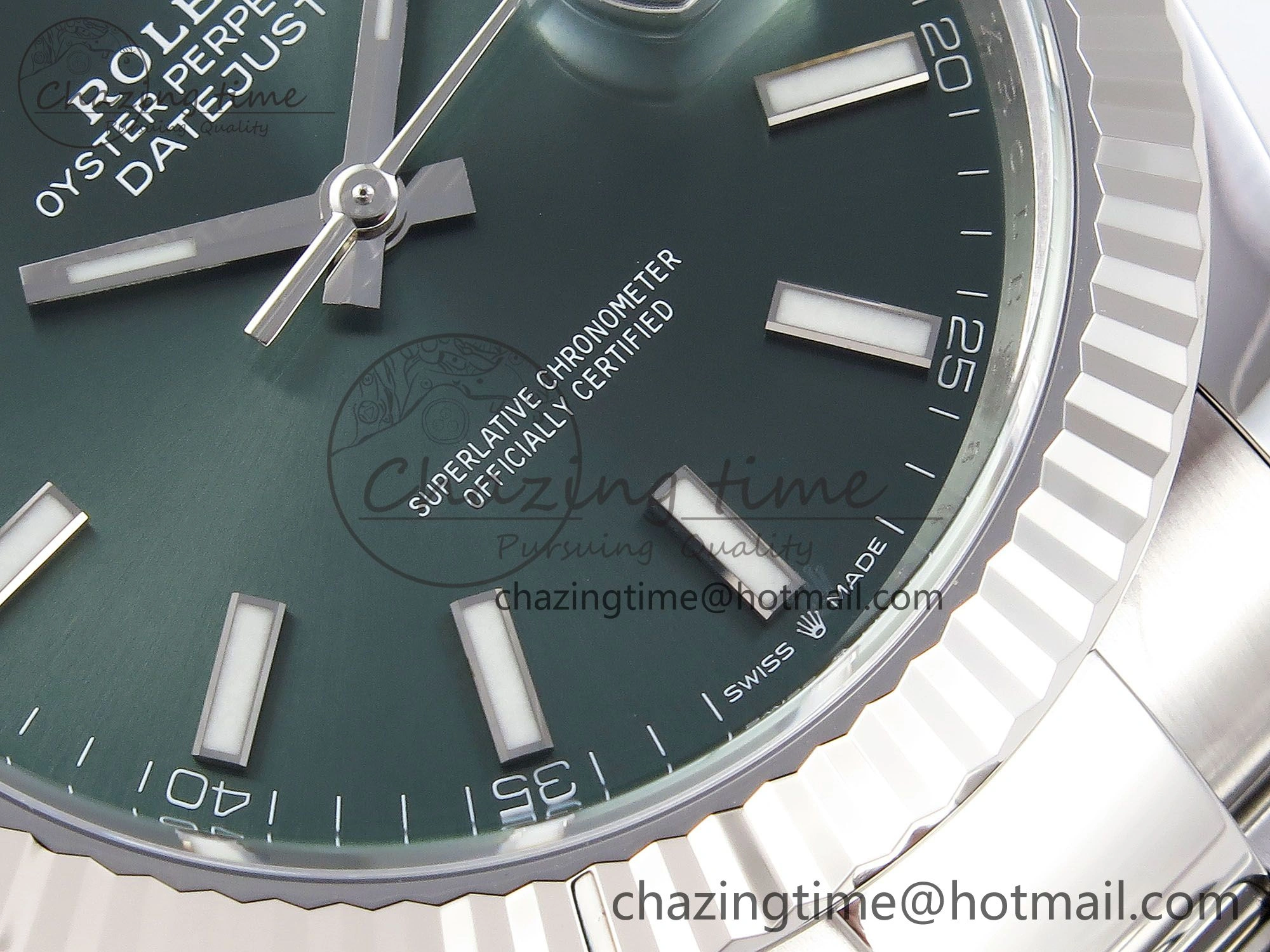 RelaxedFit DateJust 41 126334 C+F 1:1 Best Edition 904L Steel Green Dial on SS Oyster Bracelet VR 1401