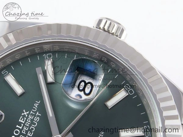 RelaxedFit DateJust 41 126334 C+F 1:1 Best Edition 904L Steel Green Dial on SS Oyster Bracelet VR 1401