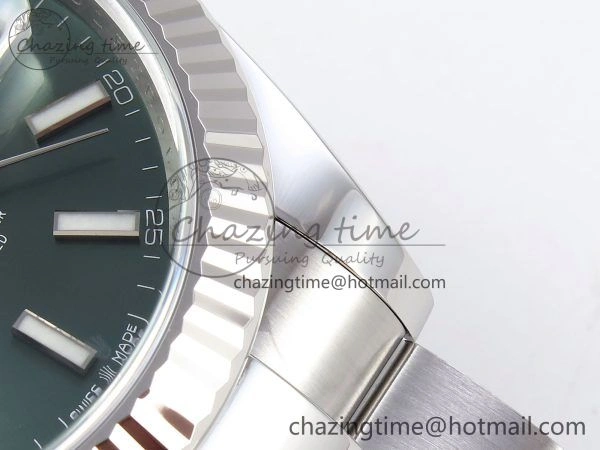 RelaxedFit DateJust 41 126334 C+F 1:1 Best Edition 904L Steel Green Dial on SS Oyster Bracelet VR 1401