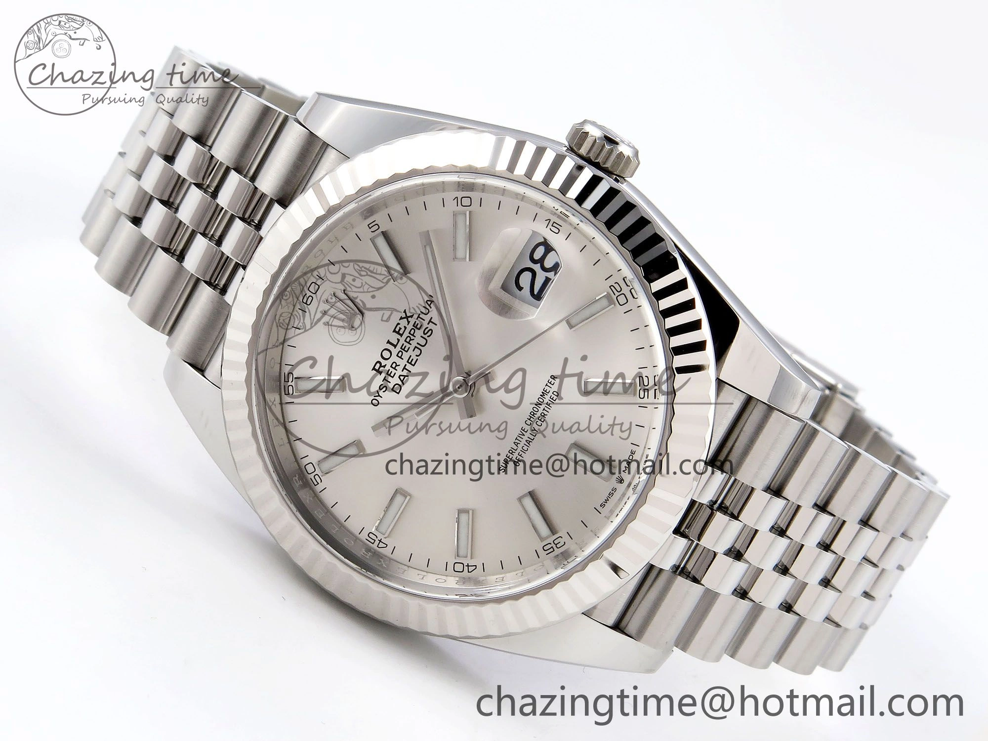 Soft DateJust 41 126334 C+F 1:1 Best Edition 904L Steel Silver Dial on SS Jubilee Bracelet VR 1389