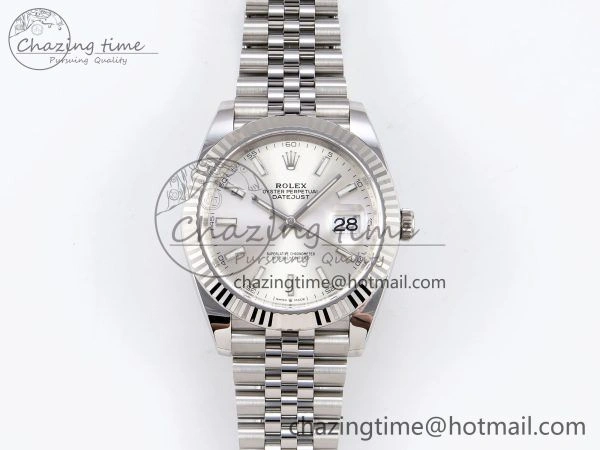 Soft DateJust 41 126334 C+F 1:1 Best Edition 904L Steel Silver Dial on SS Jubilee Bracelet VR 1389